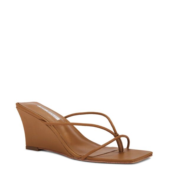 Tony Bianco Gretta Heeled Sandal in Tan Brown Slip On Wedges 6.5 / 36.5 - Picture 4 of 11